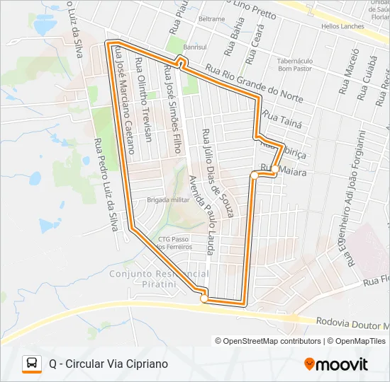 160 TANCREDO NEVES Bus Line Map