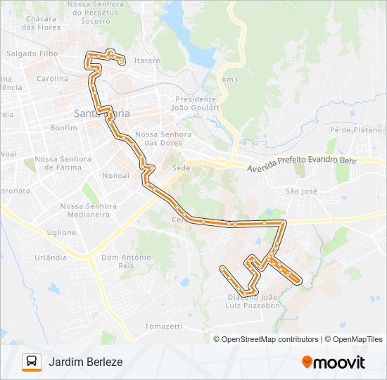 226 JARDIM BERLEZE bus Line Map