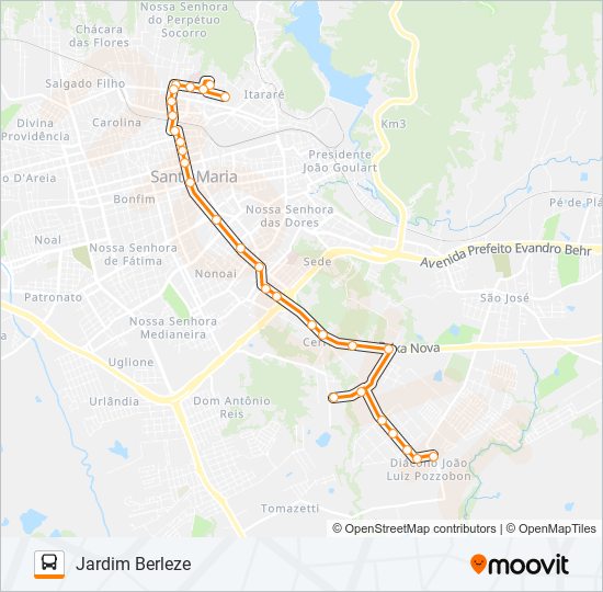 226 JARDIM BERLEZE bus Line Map