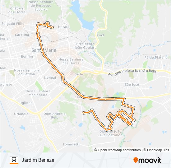 226 JARDIM BERLEZE bus Line Map