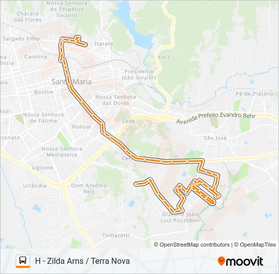 226 JARDIM BERLEZE Bus Line Map