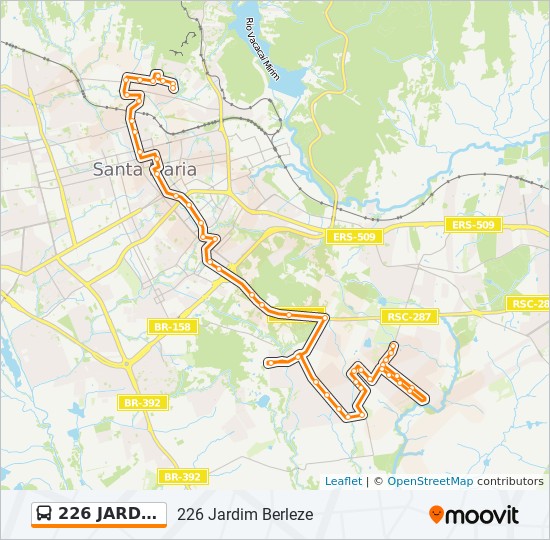 Mapa de 226 JARDIM BERLEZE de autobús
