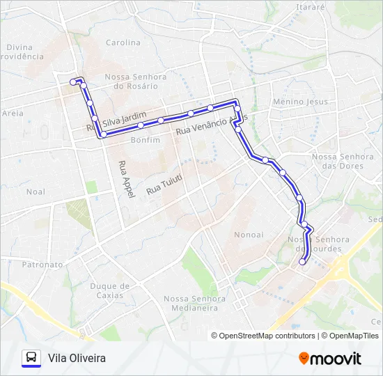 S235 VILA OLIVEIRA Bus Line Map
