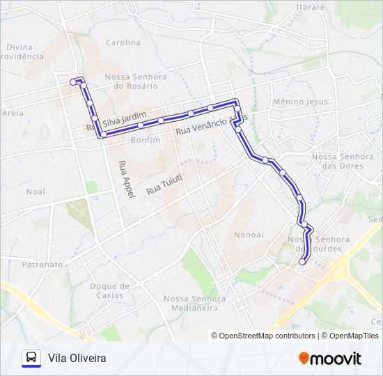 Mapa de S235 VILA OLIVEIRA de autobús