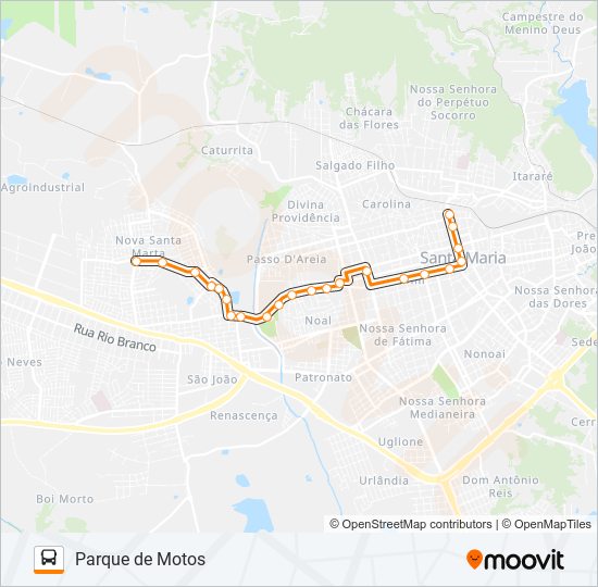 Mapa de 157 PARQUE DE MOTOS de autobús