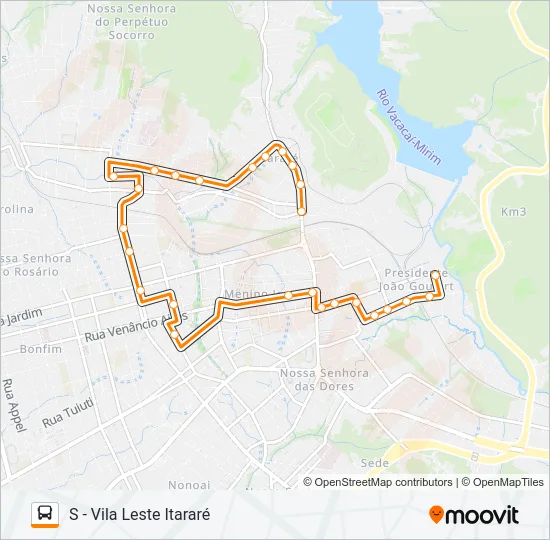 541 BRIGADA ITARARÉ Bus Line Map