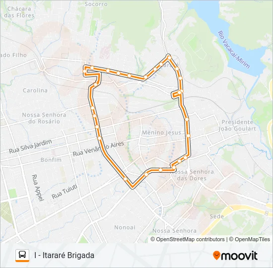 541 BRIGADA ITARARÉ Bus Line Map