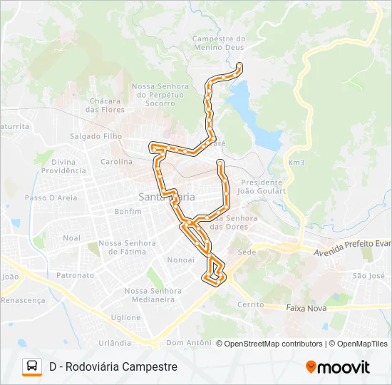 541 BRIGADA ITARARÉ Bus Line Map