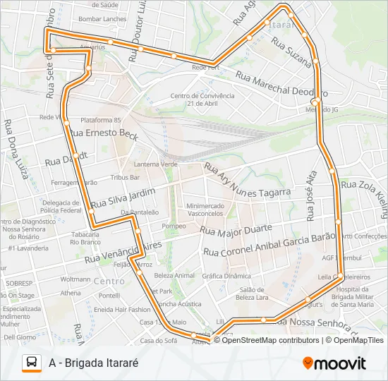 541 BRIGADA ITARARÉ Bus Line Map