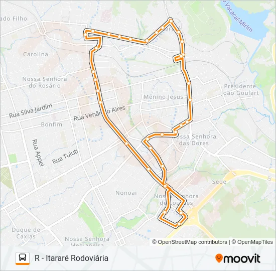 541 BRIGADA ITARARÉ Bus Line Map