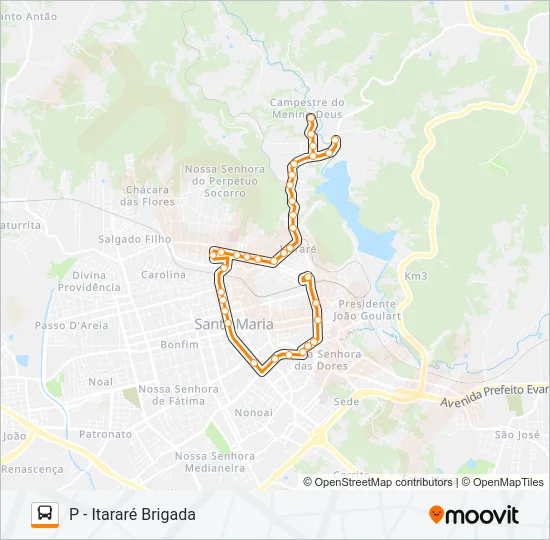 541 BRIGADA ITARARÉ Bus Line Map