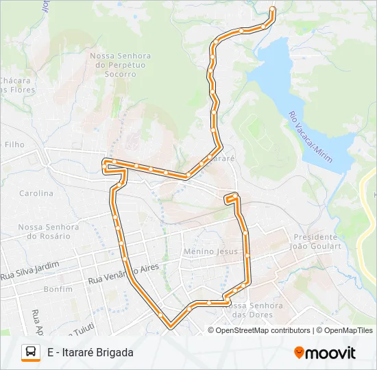 541 BRIGADA ITARARÉ Bus Line Map
