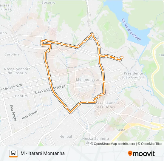 541 BRIGADA ITARARÉ Bus Line Map