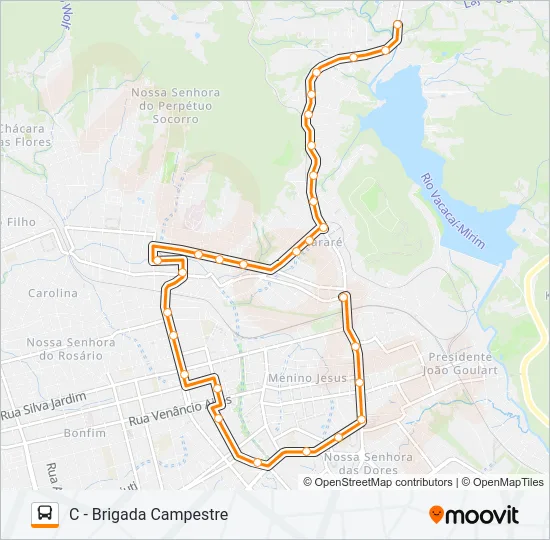 541 BRIGADA ITARARÉ Bus Line Map