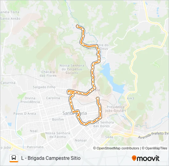 541 BRIGADA ITARARÉ Bus Line Map