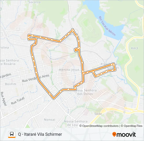 541 BRIGADA ITARARÉ Bus Line Map
