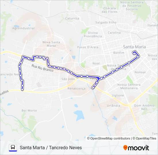 S160 TANCREDO NEVES Bus Line Map