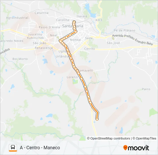 181 PASSO DAS TROPAS Bus Line Map