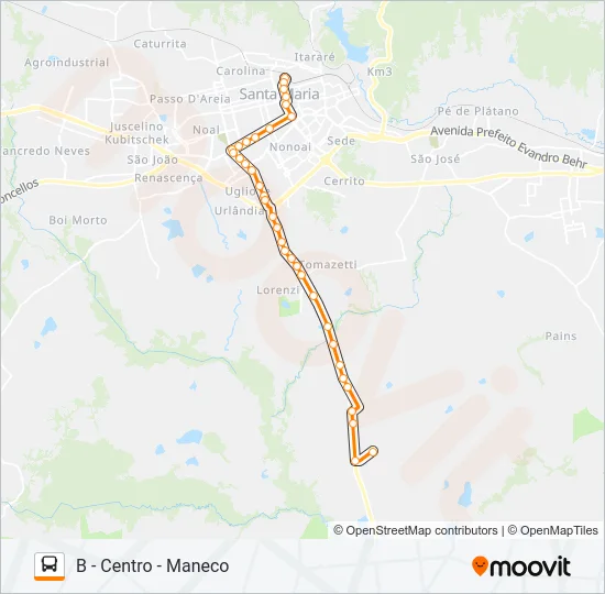 181 PASSO DAS TROPAS Bus Line Map