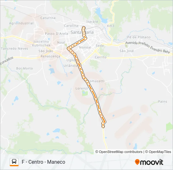 181 PASSO DAS TROPAS Bus Line Map