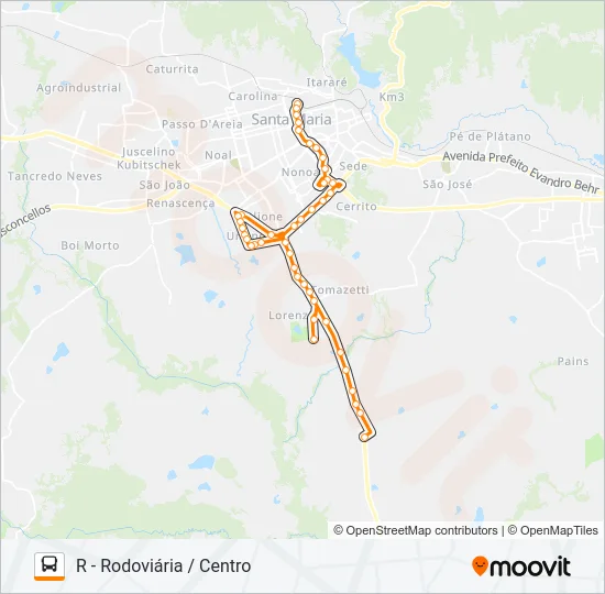 181 PASSO DAS TROPAS Bus Line Map