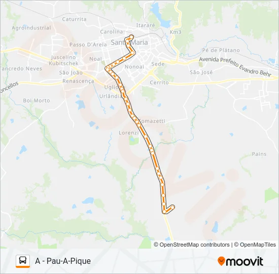 181 PASSO DAS TROPAS Bus Line Map