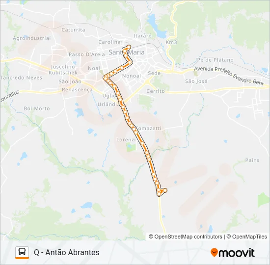 181 PASSO DAS TROPAS Bus Line Map