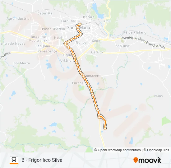 181 PASSO DAS TROPAS Bus Line Map