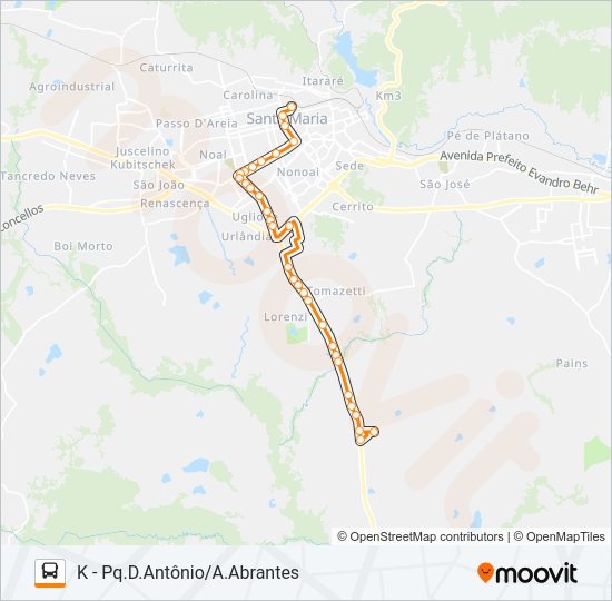 Mapa da linha 181 PASSO DAS TROPAS de ônibus