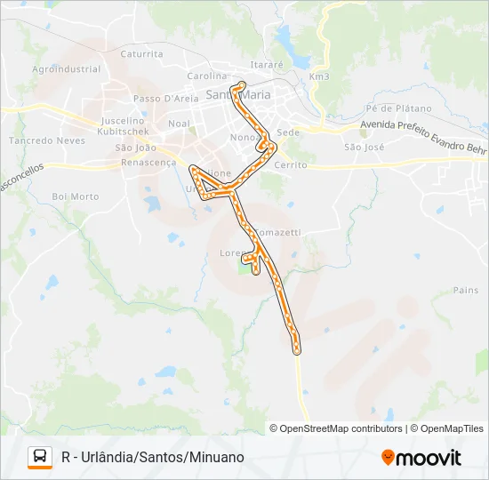 181 PASSO DAS TROPAS Bus Line Map