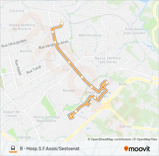 532 BIG / RODOVIÁRIA Bus Line Map