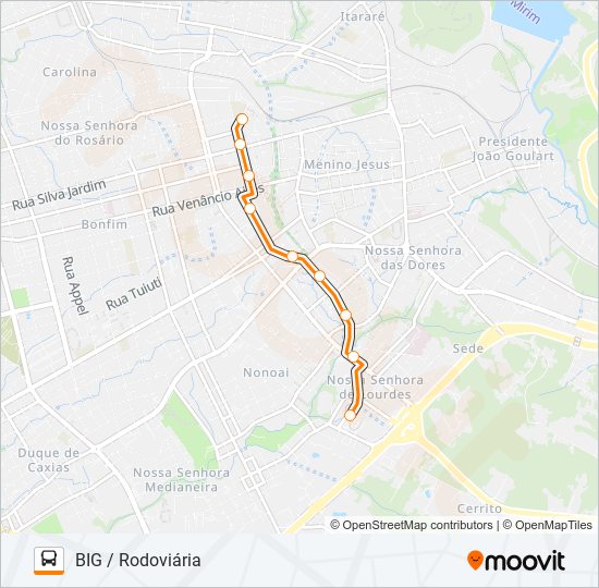 532 BIG / RODOVIÁRIA bus Line Map