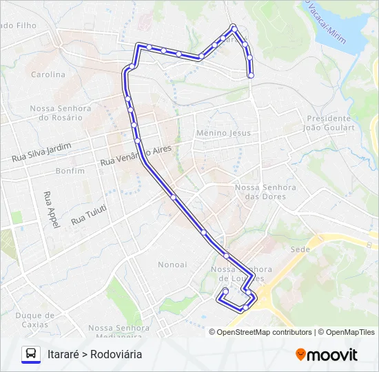 S541 BRIGADA ITARARÉ Bus Line Map