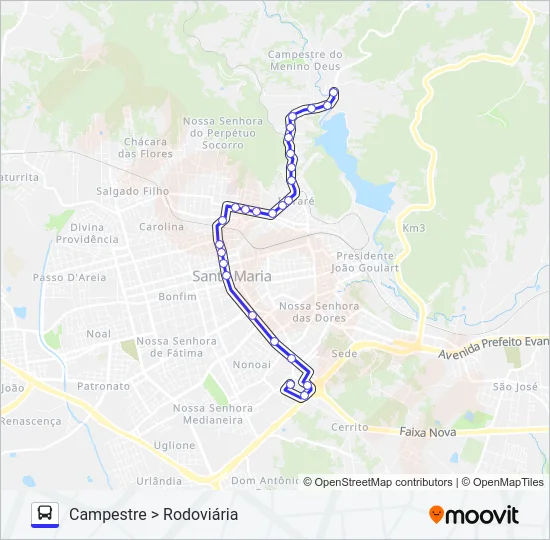 S541 BRIGADA ITARARÉ Bus Line Map