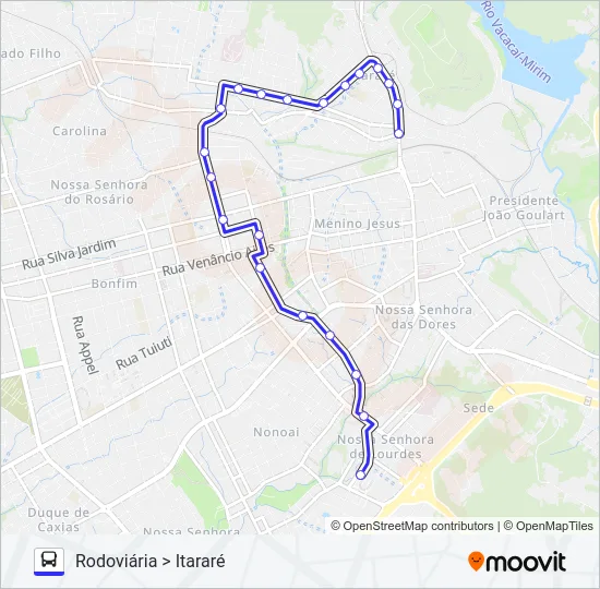 S541 BRIGADA ITARARÉ Bus Line Map