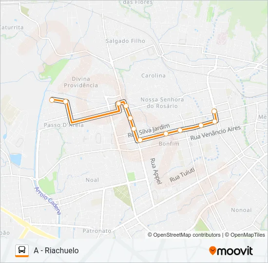 158 PARQUE / RIACHUELO Bus Line Map