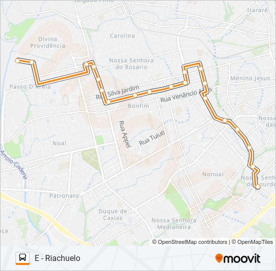 Mapa de 158 PARQUE / RIACHUELO de autobús