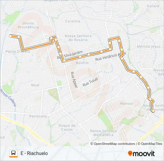 158 PARQUE / RIACHUELO Bus Line Map