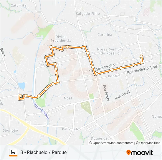 158 PARQUE / RIACHUELO Bus Line Map