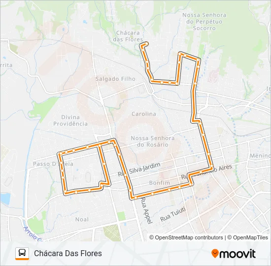 237 CHÁCARA DAS FLORES Bus Line Map