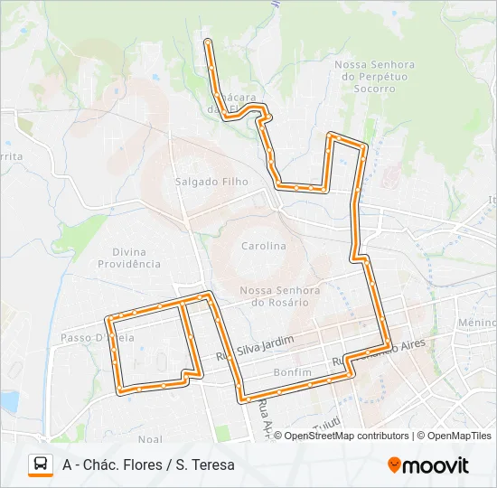 237 CHÁCARA DAS FLORES Bus Line Map