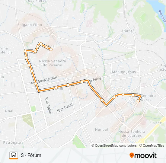 241 CAROLINA / SÃO JOSÉ Bus Line Map