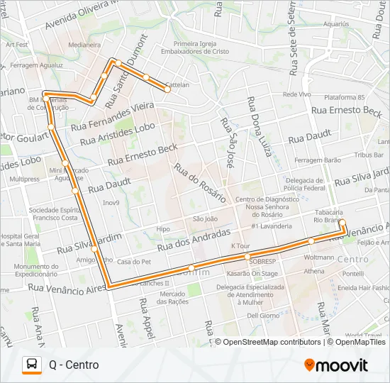 241 CAROLINA / SÃO JOSÉ Bus Line Map