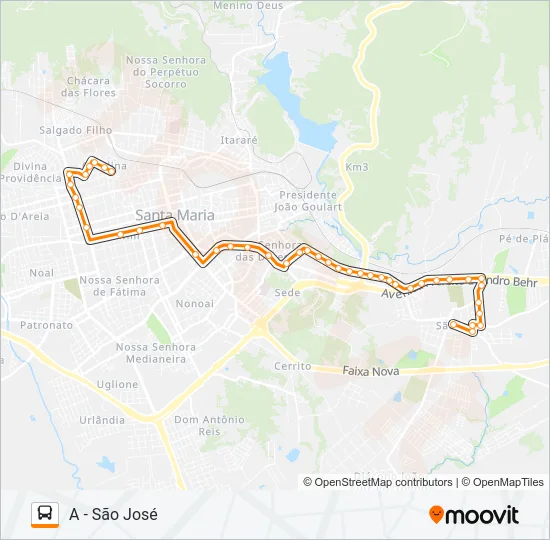 241 CAROLINA / SÃO JOSÉ Bus Line Map