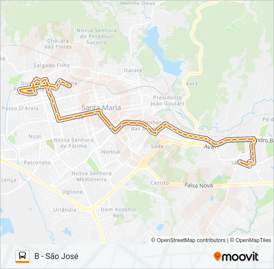 241 CAROLINA / SÃO JOSÉ Bus Line Map