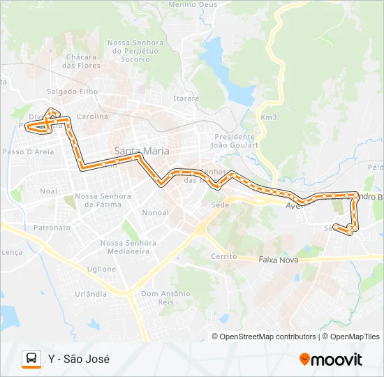 241 CAROLINA / SÃO JOSÉ Bus Line Map