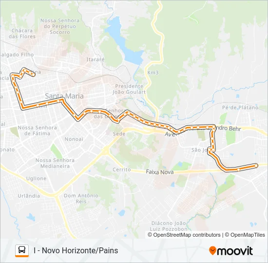 241 CAROLINA / SÃO JOSÉ Bus Line Map