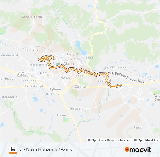 Mapa da linha 241 CAROLINA / SÃO JOSÉ de ônibus