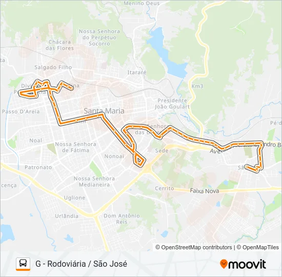 241 CAROLINA / SÃO JOSÉ Bus Line Map
