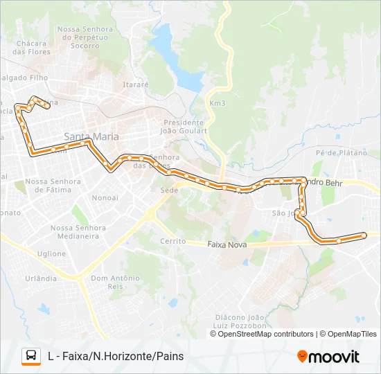 241 CAROLINA / SÃO JOSÉ Bus Line Map